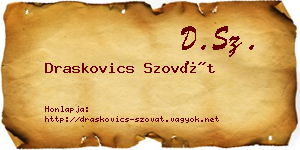 Draskovics Szovát névjegykártya
